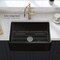 Kibi Pure 30 Fireclay Kitchen Farmhouse Apron Front Single Bowl Sink - Matte Black K2-SF30MB - alternate 9